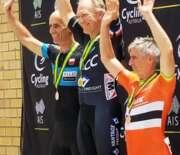 David Jackson at the Nationals Criterium on the Gold Coast in the M6 division is the man of the day.  
